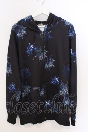 画像: NieR Clothing / 転写ジップパーカー F ブラック×スノークリスタル O-26-03-11-040-PU-BL-OW-OS