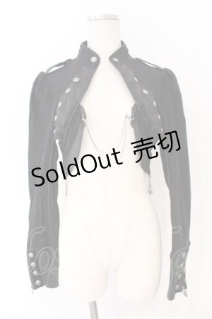 画像: OZZ ANGELO / ナポレオンショートジャケット  ブラック O-26-03-11-041-OO-JA-OW-OS