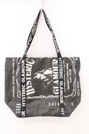 画像: HYSTERIC GLAMOUR / WHISKYトートバッグ  ブラック O-26-03-11-051-PU-BG-YM-OS