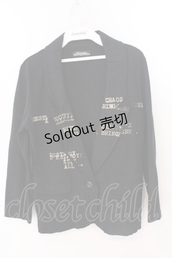 画像1: HYSTERIC GLAMOUR / DESTROY ALL コットンテーラードジャケット F ブラック O-26-03-11-053-PU-JA-YM-OS (1)