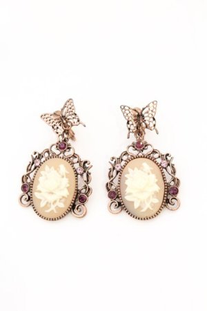 画像: axes femme / ローズカメオイヤリング  ピンクゴールド O-26-03-11-008-AX-AC-IG-OS