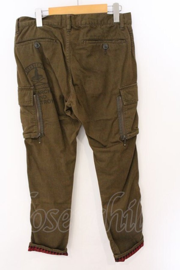 画像3: HYSTERIC GLAMOUR / バックプリントコットンカーゴパンツ M カーキ O-26-03-11-058-PU-PA-YM-OS (3)