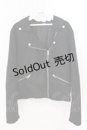 画像: GLAD NEWS / ライトダブルライダースジャケット F ブラック O-26-03-11-060-GL-JA-YM-OS