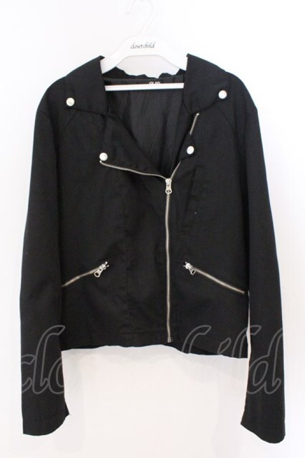 画像1: GLAD NEWS / ライトダブルライダースジャケット F ブラック O-26-03-11-060-GL-JA-YM-OS (1)