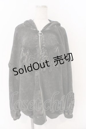 画像: REFLEM / 猫耳ジップアップパーカー F ブラック（ピグメント） O-26-03-11-064-PU-TO-YM-OS