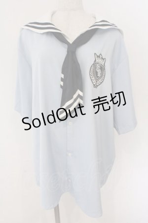 画像: TRAVAS TOKYO / セーラーカラーシャツ F サックス O-26-03-11-068-PU-TO-YM-ZT527