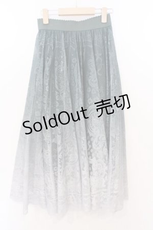 画像: axes femme / グラデレースサーキュラースカート F グリーン O-26-03-11-083-AX-SK-OW-OS