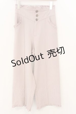 画像: axes femme kawaii / ローズ釦ストレートパンツ M ピンク O-26-03-11-084-AX-PA-OW-OS