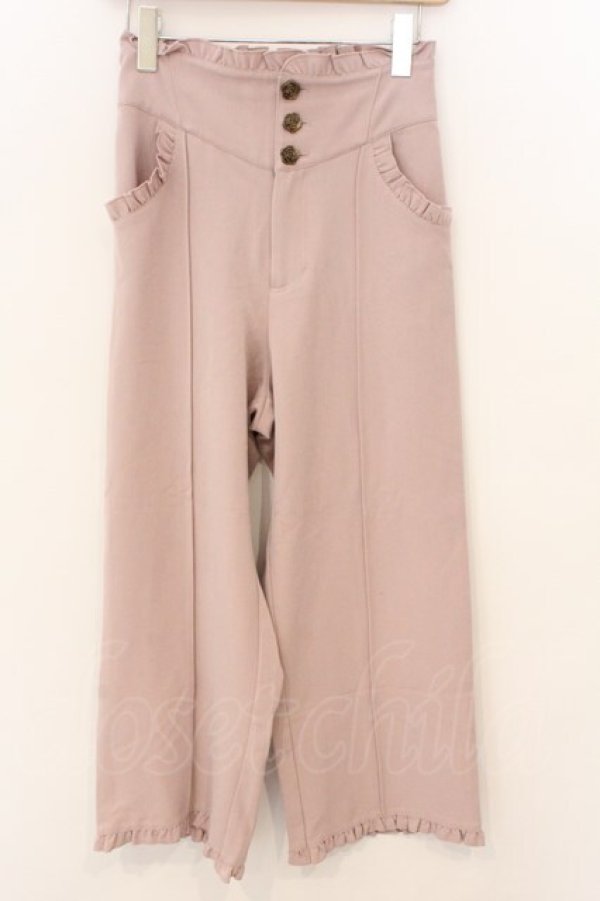 画像1: axes femme kawaii / ローズ釦ストレートパンツ M ピンク O-26-03-11-084-AX-PA-OW-OS (1)