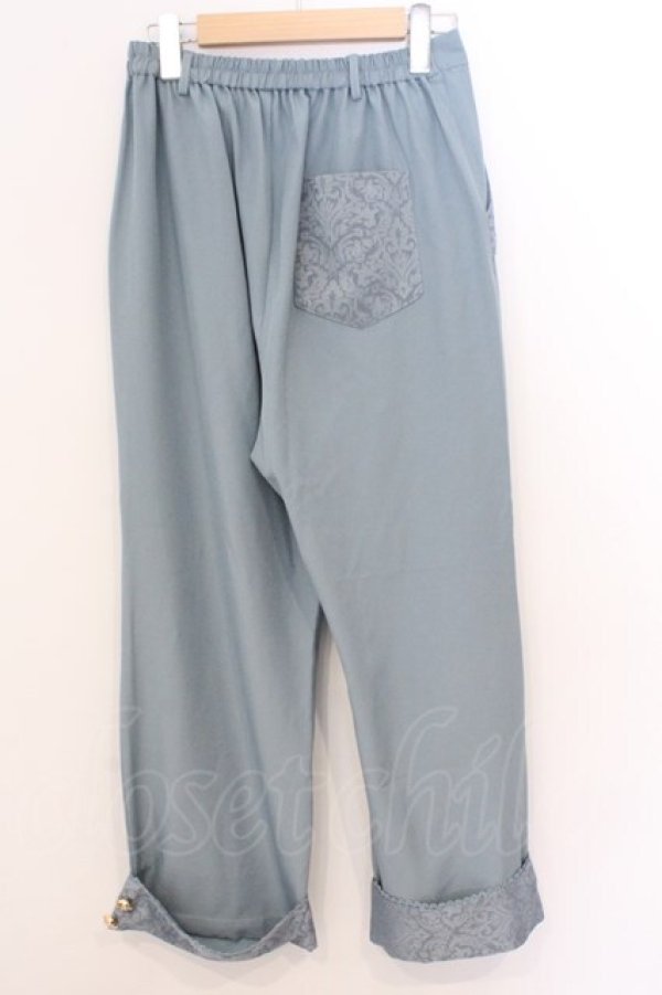 画像2: axes femme / サイドジャガードポケットパンツ M ブルー O-26-03-11-085-AX-PA-OW-OS (2)