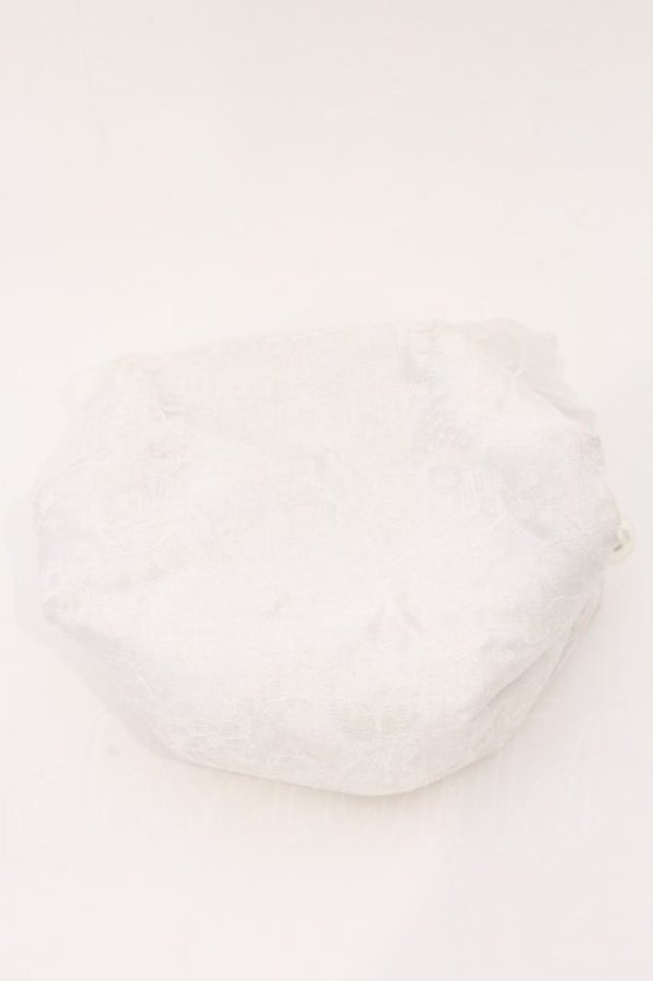 画像4: Maison de FLEUR / パールレースオーガンジーリボンマンゴーポーチ  シロ O-26-03-11-013-LO-ZA-IG-OS (4)