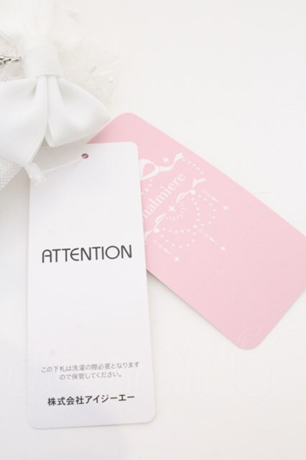 画像4: Chalmiere / クロスレースお袖留め  シロ O-26-03-11-015-0-ZA-IG-OS (4)