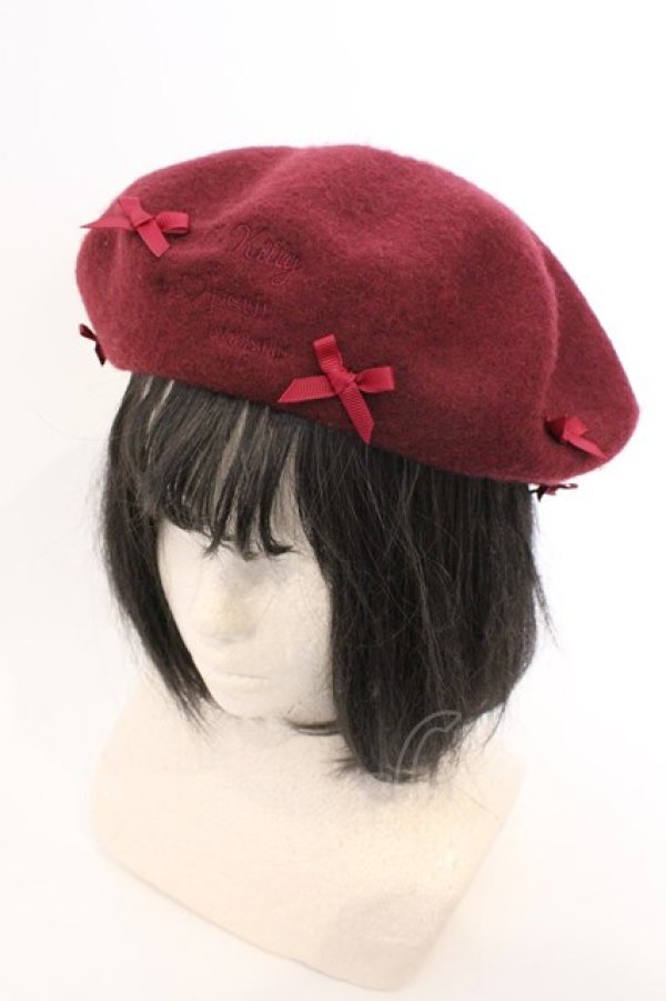 画像1: m petit by misako / サンリオプチリボンベレー 57.5cm ワイン ハローキティ O-26-03-11-016-LO-AC-IG-OS (1)