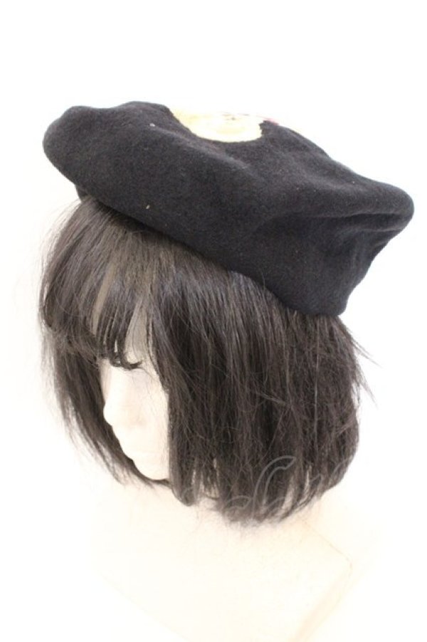 画像1: Ank Rouge / テディベレー帽  クロ O-26-03-11-020-CA-AC-IG-OS (1)