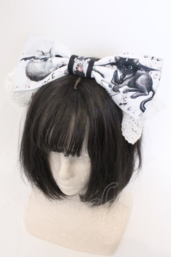 画像1: Royal Princess Alice / Witches' Familiar　粟木こぼねコラボ　カチューシャ  シロ O-26-03-11-022-LO-AC-IG-OS (1)