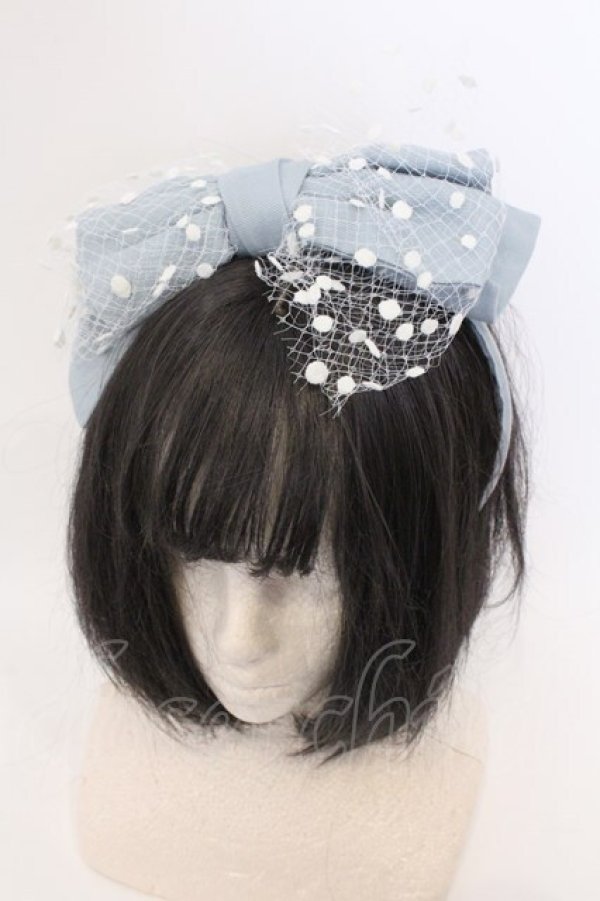 画像1: Melody BasKet / Dollyリボンカチューシャ  サックス O-26-03-11-023-LO-AC-IG-OS (1)