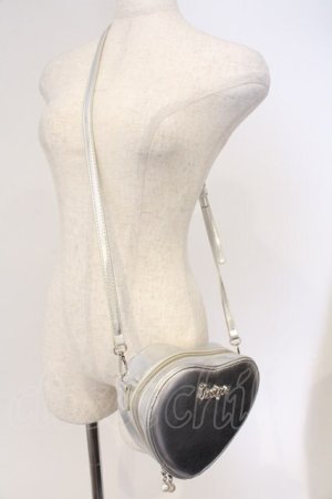 画像: axes femme POETIQUE / ロゴプレートハートポシェット  シルバー O-26-03-11-030-AX-BG-IG-OS