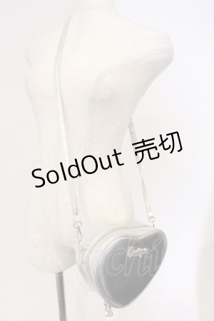 画像: axes femme POETIQUE / ロゴプレートハートポシェット  シルバー O-26-03-11-030-AX-BG-IG-OS