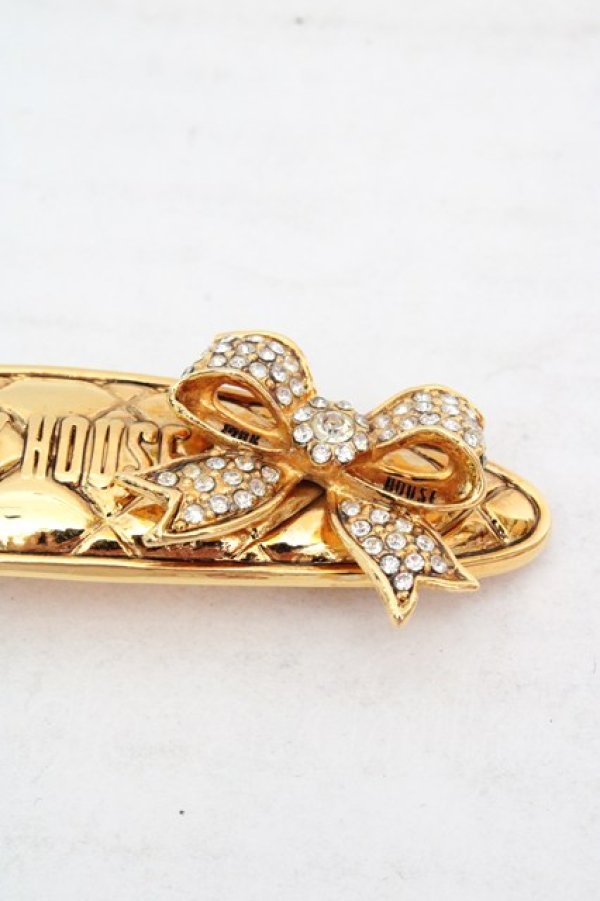 画像2: PINK HOUSE / リボンモチーフバレッタ  ゴールド O-26-03-12-046-LO-AC-OW-OS (2)