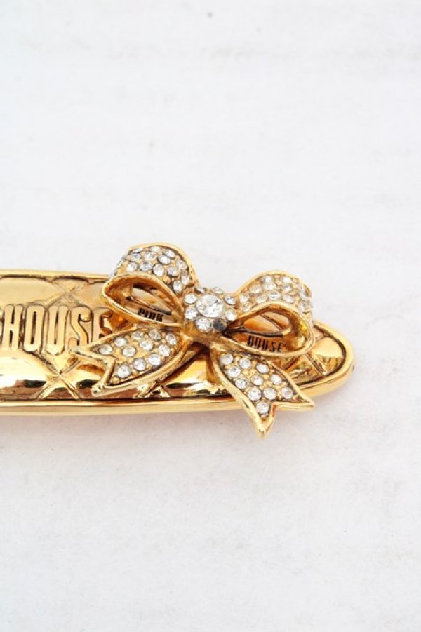 画像2: PINK HOUSE / リボンモチーフバレッタ  ゴールド O-26-03-12-047-LO-AC-OW-OS (2)