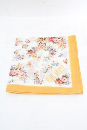 画像: PINK HOUSE / 花柄ハンカチ  イエロー O-26-03-12-048-LO-ZA-OW-OS