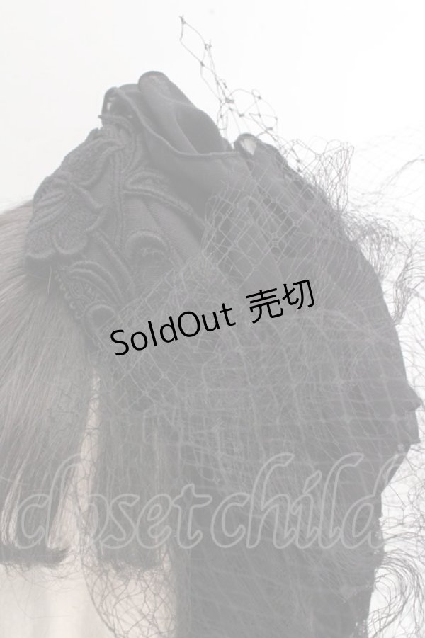 画像2: Vertu noir / フュネライユ トークハット  ブラック O-26-03-12-050-EL-AC-IG-OS (2)