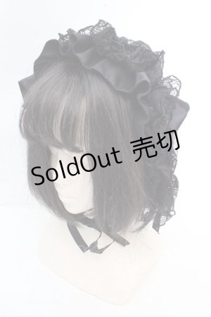 画像: MARBLE / ボリュームフリルフェミニンヘッドドレス  ブラック O-26-03-12-051-GO-AC-IG-ZT0314J