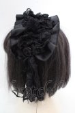 画像3: MARBLE / ボリュームフリルフェミニンヘッドドレス  ブラック O-26-03-12-051-GO-AC-IG-OS (3)