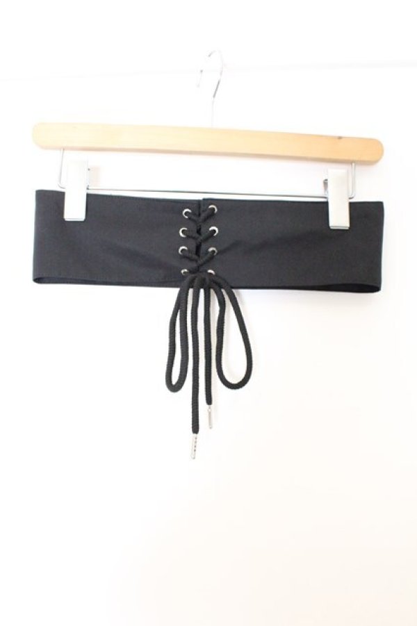 画像5: NieR Clothing / コルセットベルト付きTWO-TONE SHIRT ZIP OUTER【PINK】 パーカー  ブラック×ピンク O-26-03-12-1029-PU-TO-IG-OS (5)