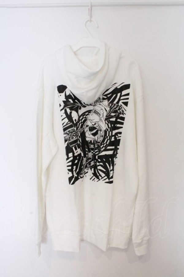 画像3: NieR Clothing / プリントパーカー 2XL ホワイト バックプリント O-26-03-12-1031-PU-TO-IG-OS (3)