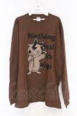 画像1: NieR Clothing / プリントカットソー XL ブラウン NieRくん O-26-03-12-1032-PU-TO-IG-OS (1)