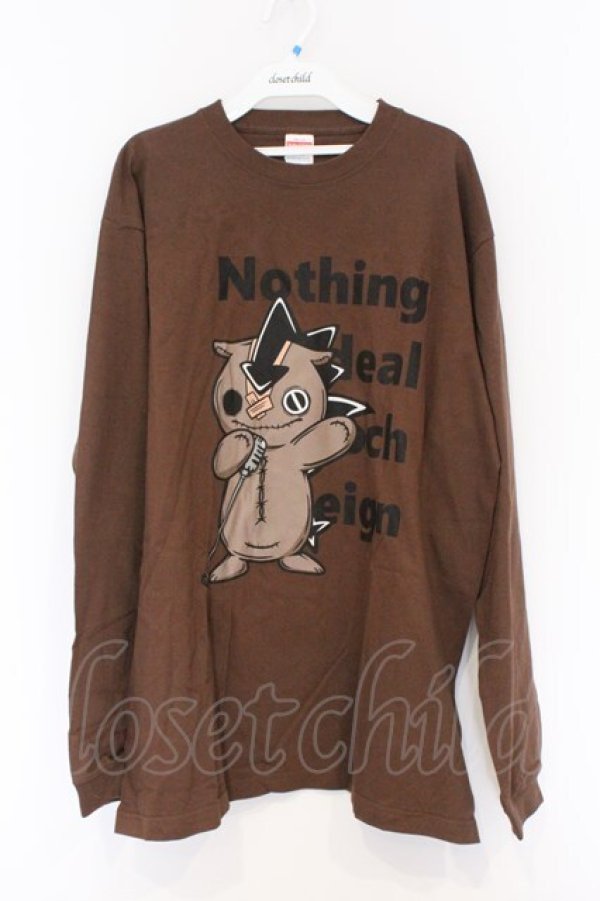 画像1: NieR Clothing / プリントカットソー XL ブラウン NieRくん O-26-03-12-1032-PU-TO-IG-OS (1)