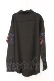 画像3: NieR Clothing / ブロッキングプルオーバーシャツ  向日葵　ブラック O-26-03-12-1033-PU-BL-IG-OS (3)