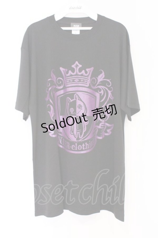 画像1: NieR Clothing / ドライTシャツ  ブラック パープルエンブレム O-26-03-12-1035-PU-TS-IG-OS (1)