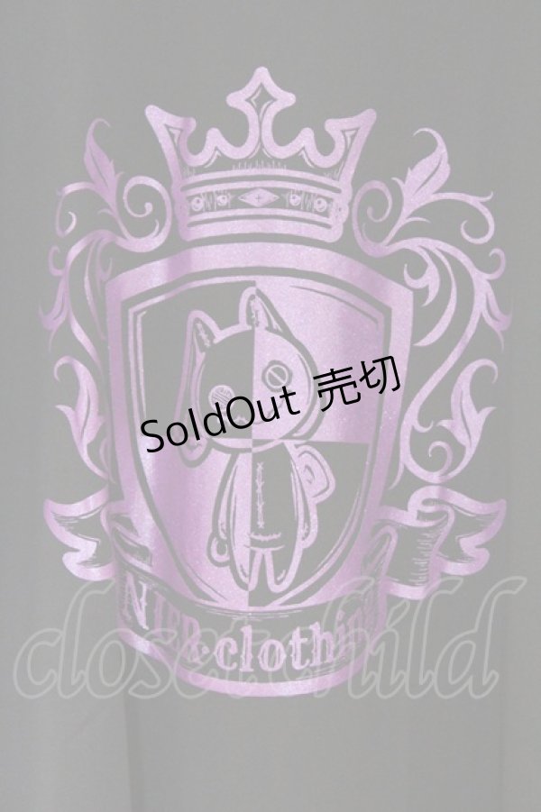 画像2: NieR Clothing / ドライTシャツ  ブラック パープルエンブレム O-26-03-12-1035-PU-TS-IG-OS (2)
