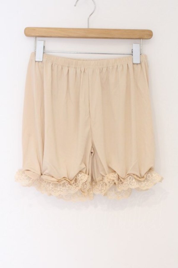 画像1: m petit by misako / ECAM3ブスソフリルドロワーズ M~L ベージュ O-26-03-12-1039-LO-PA-IG-OS (1)