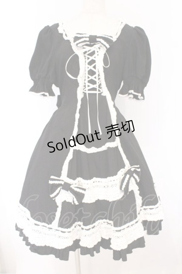 画像1: To Alice / ロリータドールワンピース L クロ O-26-03-12-1004-LO-OP-YM-OS (1)