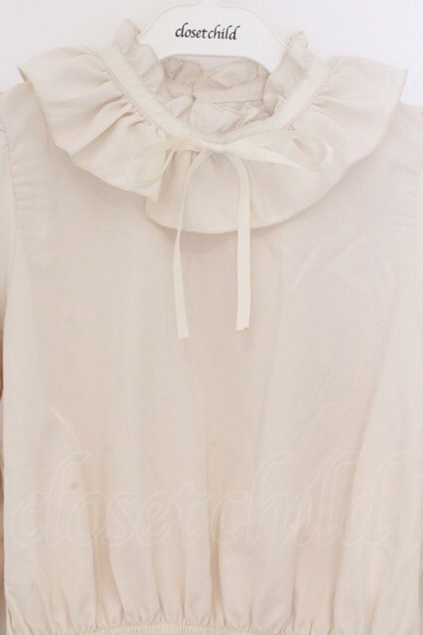 画像2: m petit by misako / フリルペプラムブラウス S アイボリー O-26-03-12-1042-LO-BL-IG-OS (2)