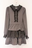 画像1: evelyn / ハートレースティアードワンピース  チャコール O-26-03-12-1049-LO-OP-IG-OS (1)