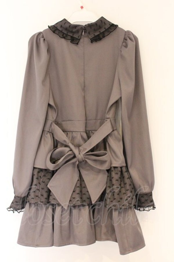 画像3: evelyn / ハートレースティアードワンピース  チャコール O-26-03-12-1049-LO-OP-IG-OS (3)