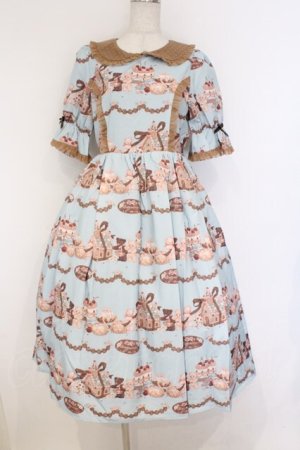 画像: axes femme kawaii / お菓子の家柄ワンピース M ミント O-26-03-12-1005-AX-BL-IG-OS