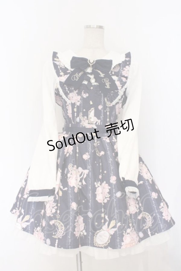 画像1: LIZ LISA / ジュエリー柄ワンピース M ネイビー O-26-03-12-1006-LO-OP-IG-OS (1)