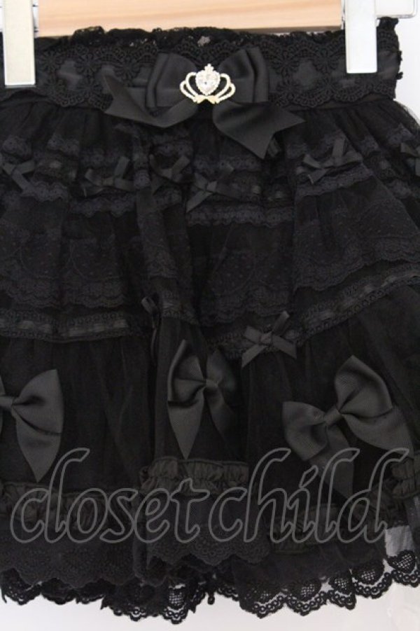 画像2: LIZ LISA / チュールリボンティアードスカパン 0 クロ O-26-03-12-1010-LO-SK-IG-OS (2)