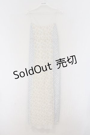 画像: merry jenny / flower × check キャミワンピース  アイボリー×サックス×イエロー O-26-03-12-1014-LO-OP-IG-OS