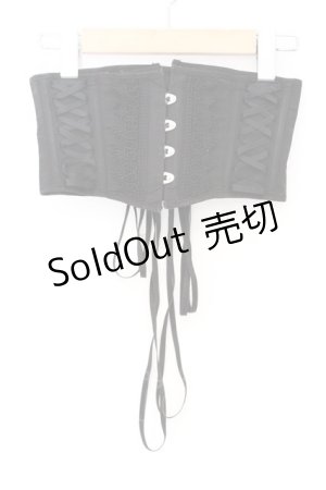 画像: ATELIER PIERROT / Blooming Rose ショートコルセット  ブラック O-26-03-12-1021-EL-TO-IG-OS