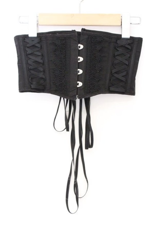 画像1: ATELIER PIERROT / Blooming Rose ショートコルセット  ブラック O-26-03-12-1021-EL-TO-IG-OS (1)