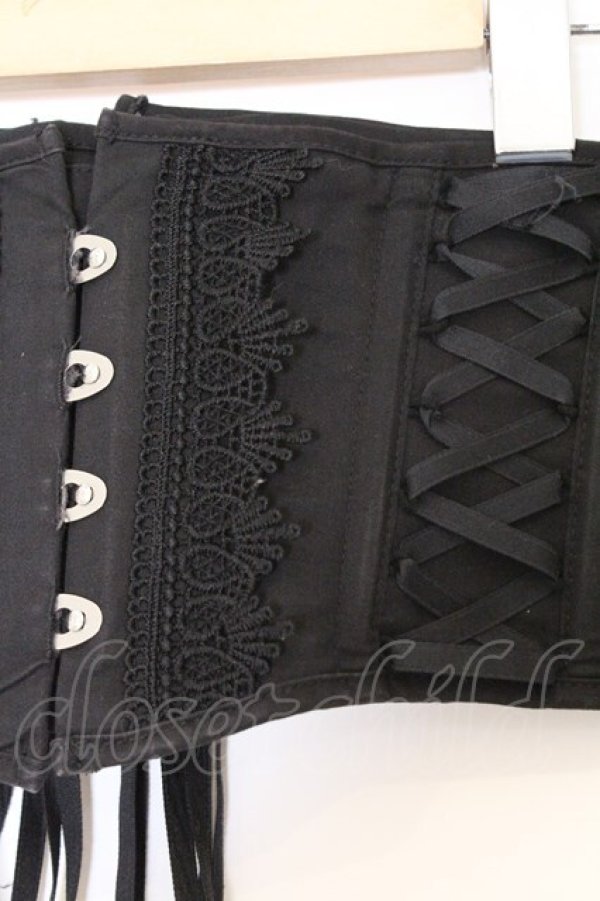 画像2: ATELIER PIERROT / Blooming Rose ショートコルセット  ブラック O-26-03-12-1021-EL-TO-IG-OS (2)