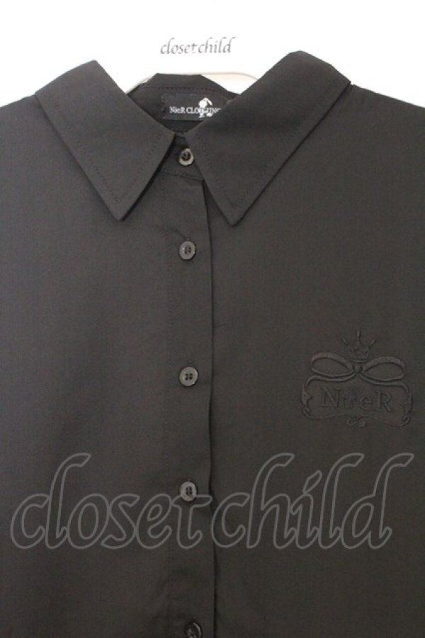 画像2: NieR Clothing / 刺繍ロングワンピース  ブラック O-26-03-12-1024-PU-JA-IG-OS (2)