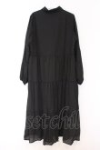 画像3: NieR Clothing / 刺繍ロングワンピース  ブラック O-26-03-12-1024-PU-JA-IG-OS (3)