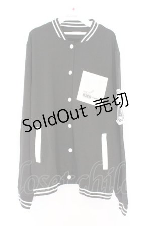 画像: NieR Clothing / ポケットブルゾン風カーディガン  ブラック×ホワイト O-26-03-12-1027-PU-JA-IG-OS